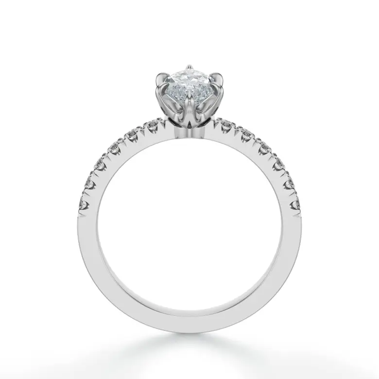 Pierścionek z diamentem markiza 0.70 ct białe złoto SBPZ_093